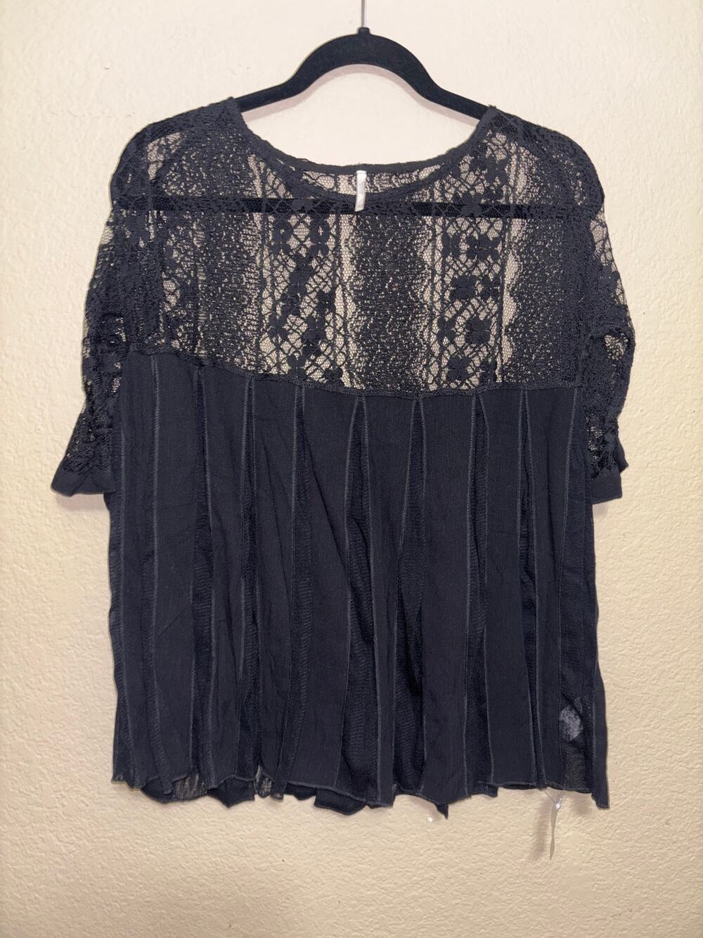 Free People Hope Babydoll Pleated Tunic Top
